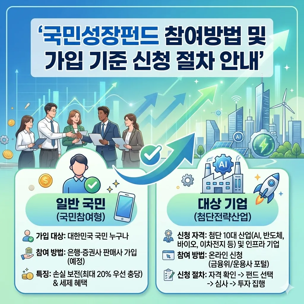 국민성장펀드 참여방법 및 국민성장펀드 가입 기준 신청 절차 안내