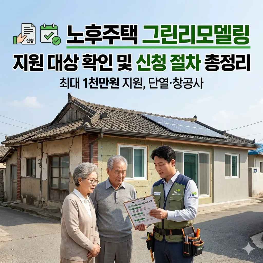 노후주택 그린리모델링 지원 대상 확인 및 신청 절차 총정리