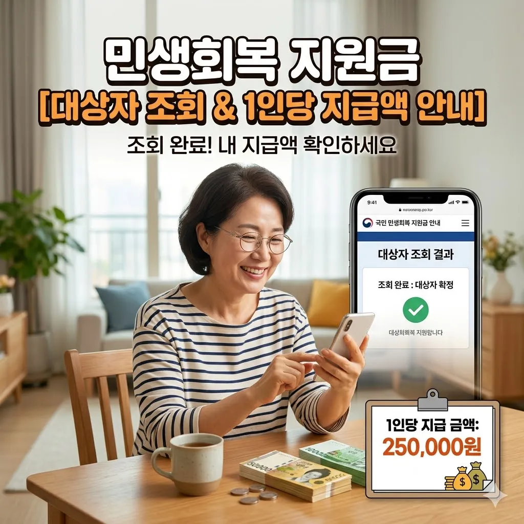 민생회복 지원금 대상자 조회 및 1인당 지급 금액 안내