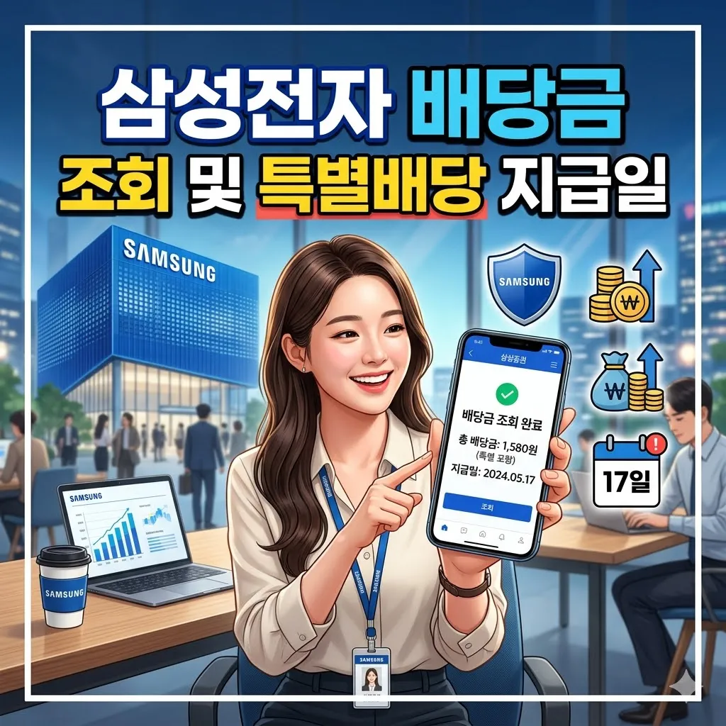 삼성전자 배당금 조회 및 특별배당 지급일(최신)