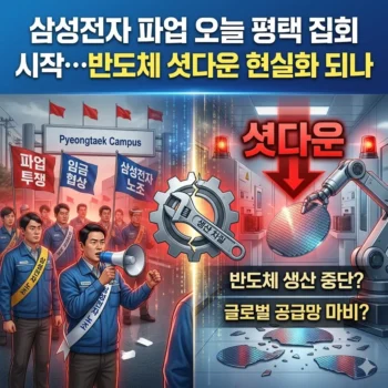 삼성전자 파업 오늘 평택 집회 시작…반도체 셧다운 현실화 되나