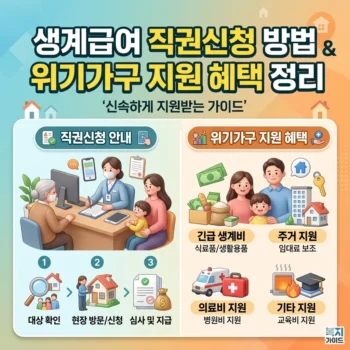 생계급여 직권신청 방법과 위기가구 지원 혜택 정리