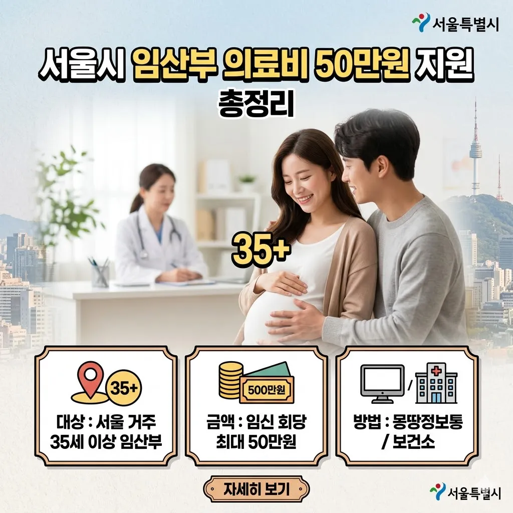 서울시 임산부 의료비 50만원 지원 총정리