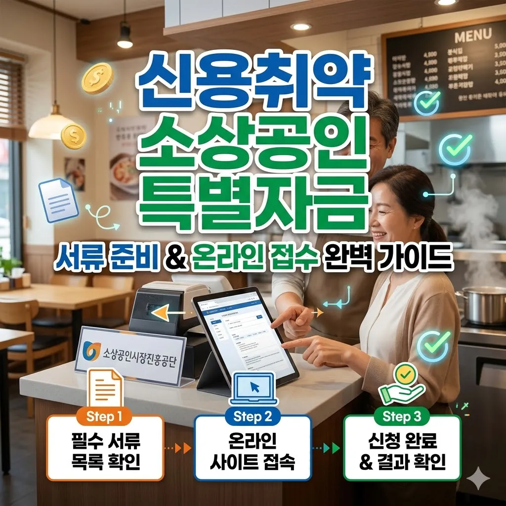 신용취약 소상공인 특별자금 서류 준비와 온라인 접수 절차 가이드