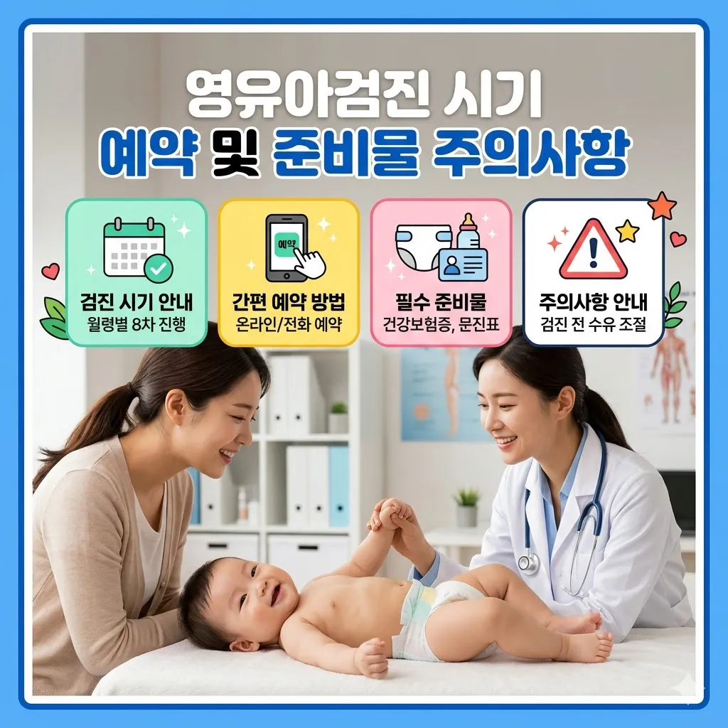 영유아검진 시기 예약 및 준비물 주의사항