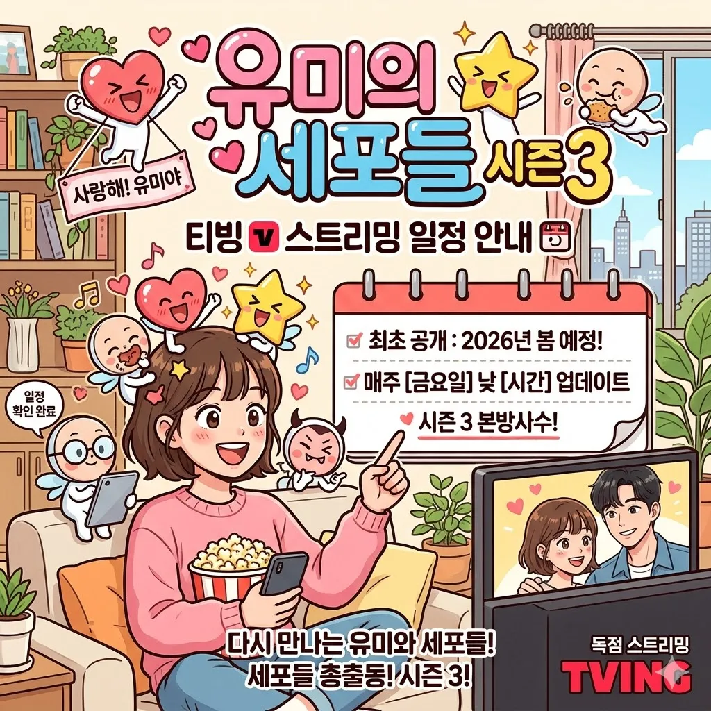 유미의 세포들 시즌 3 다시보기 티빙 스트리밍 일정 안내