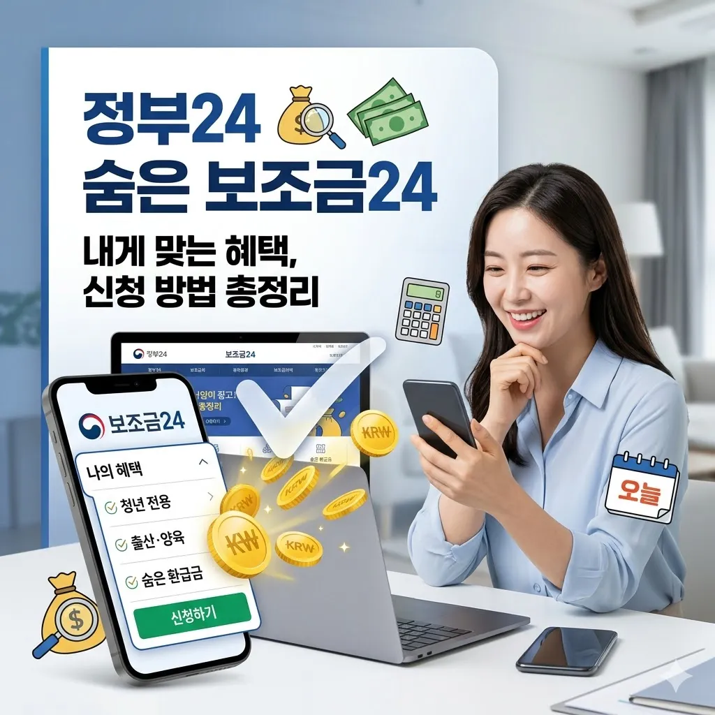 정부24 지원금 내게 맞는 숨은 보조금24 신청 방법 총정리