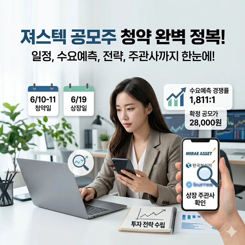 져스텍 청약일정 및 수요예측 결과 대비 투자 전략 및 상장 주관사 확인 방법