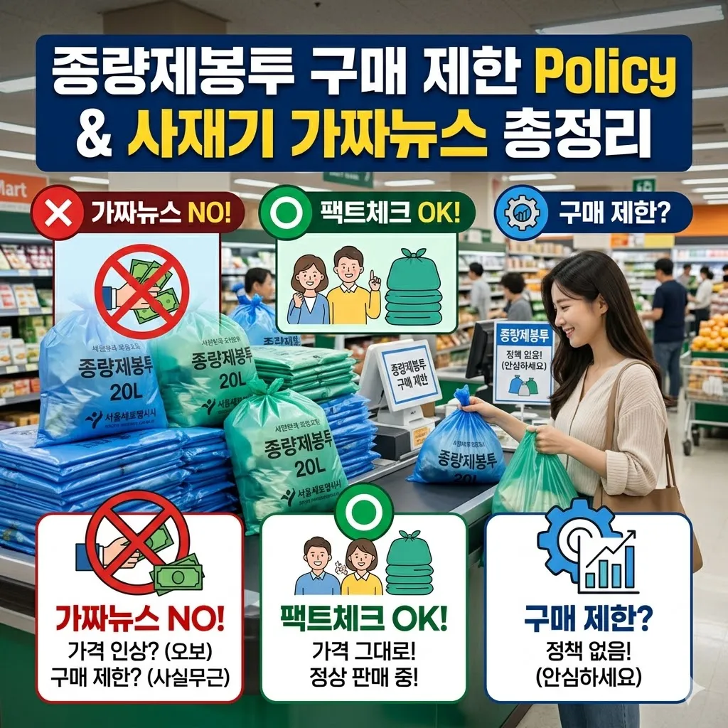 종량제봉투 구매 제한 정책 및 사재기 가짜뉴스 총정리