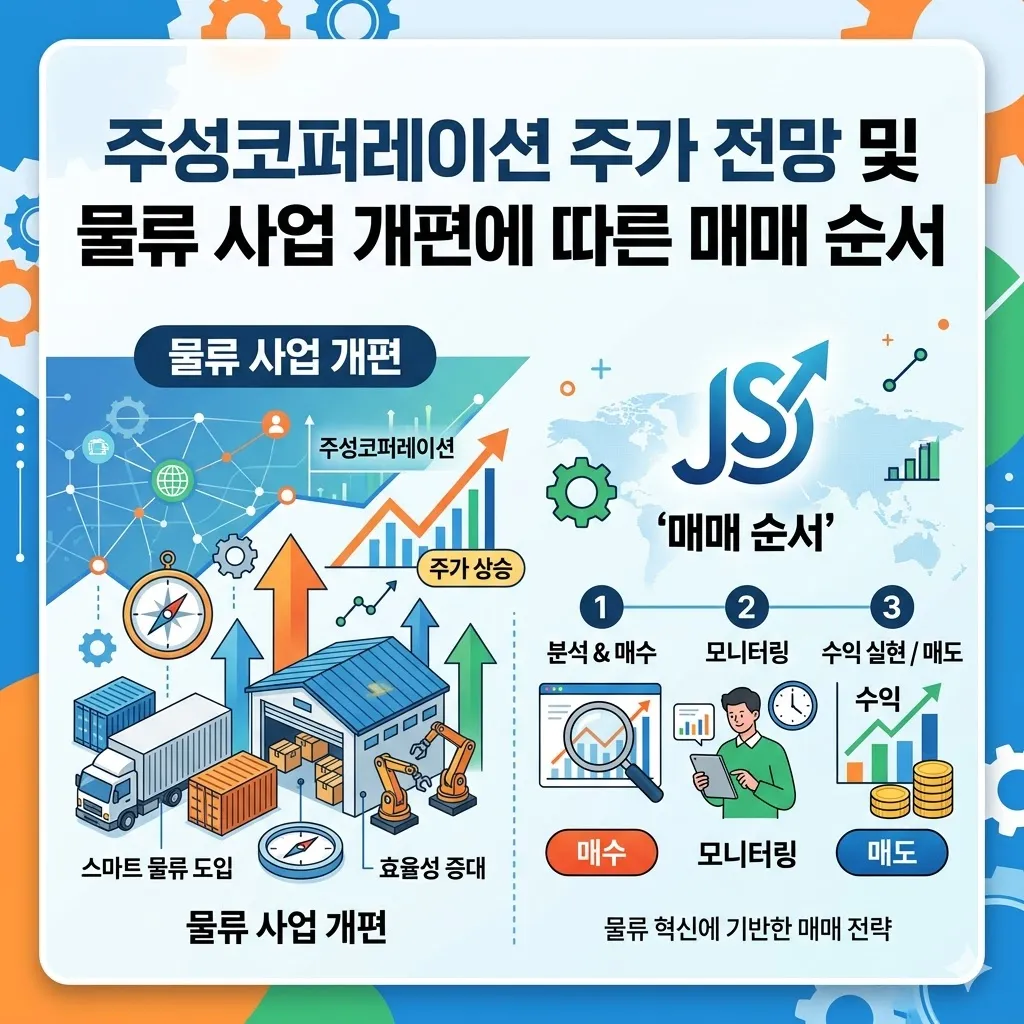 주성코퍼레이션 주가 전망 및 물류 사업 개편에 따른 매매 순서