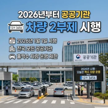 차량 2부제 2026년 공공기관 시행 안내