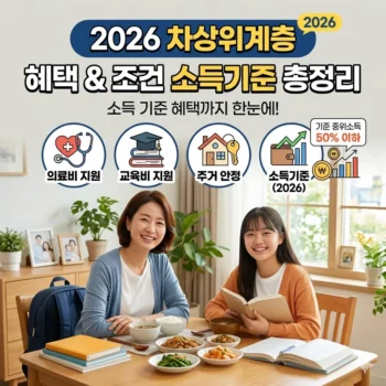 차상위계층 혜택 및 조건 소득 기준 총정리(2026년)