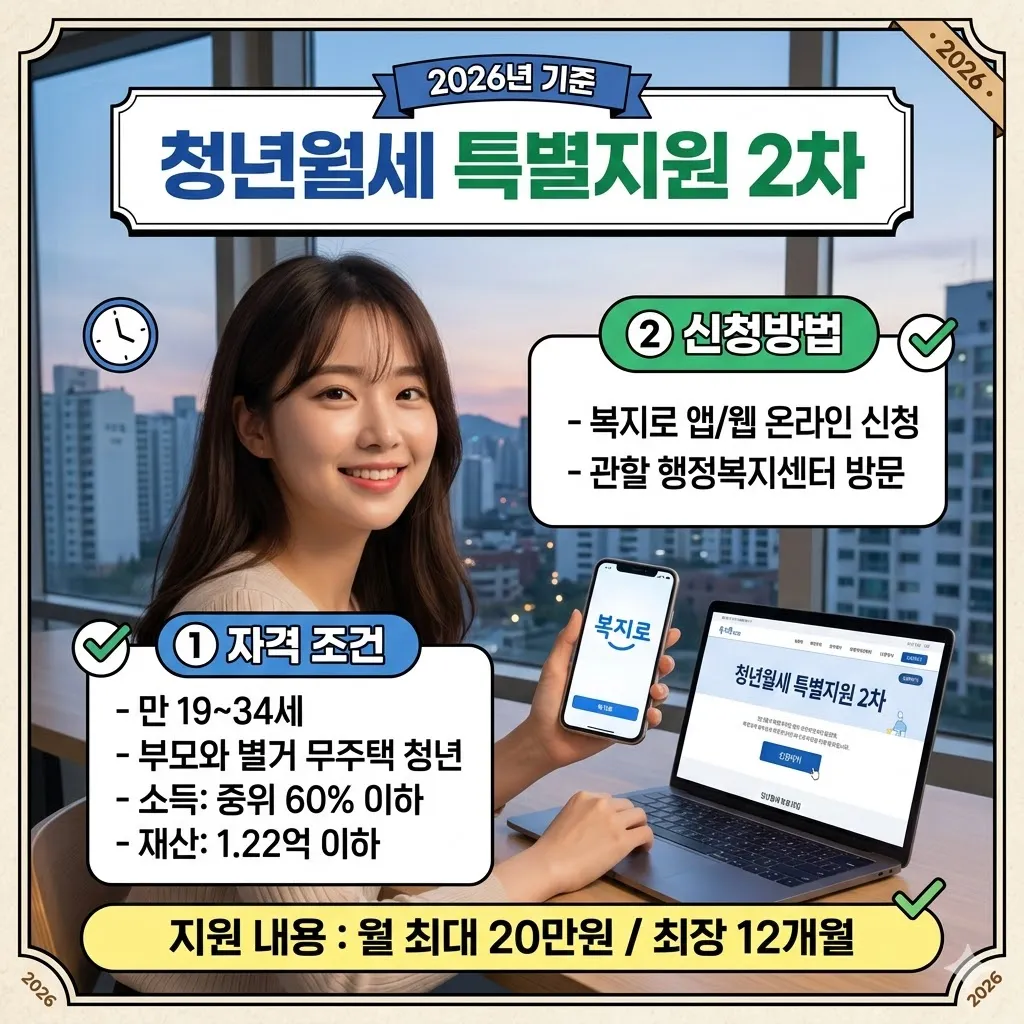 청년월세 한시 특별지원 신청방법 및 자격 조건