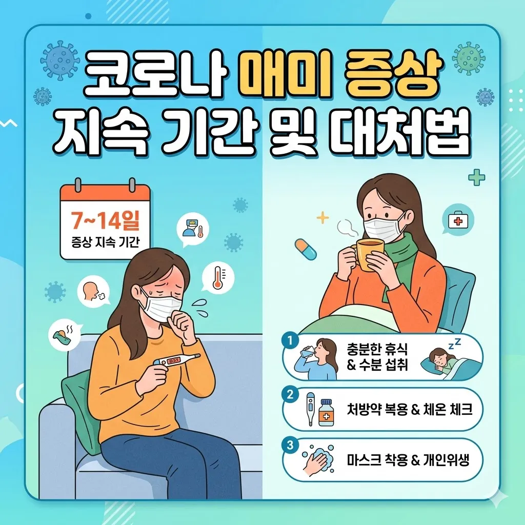 코로나 매미 증상 지속 기간 및 대처법