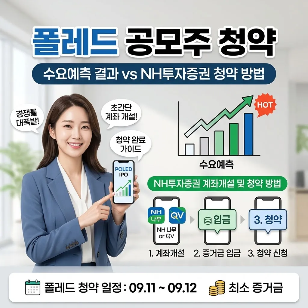 폴레드 공모주 청약일정 및 수요예측 결과 대비 NH투자증권 계좌 개설 및 청약 방법