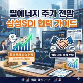 필에너지 주가 전망 목표가 및 삼성SDI 협력 강화 가이드