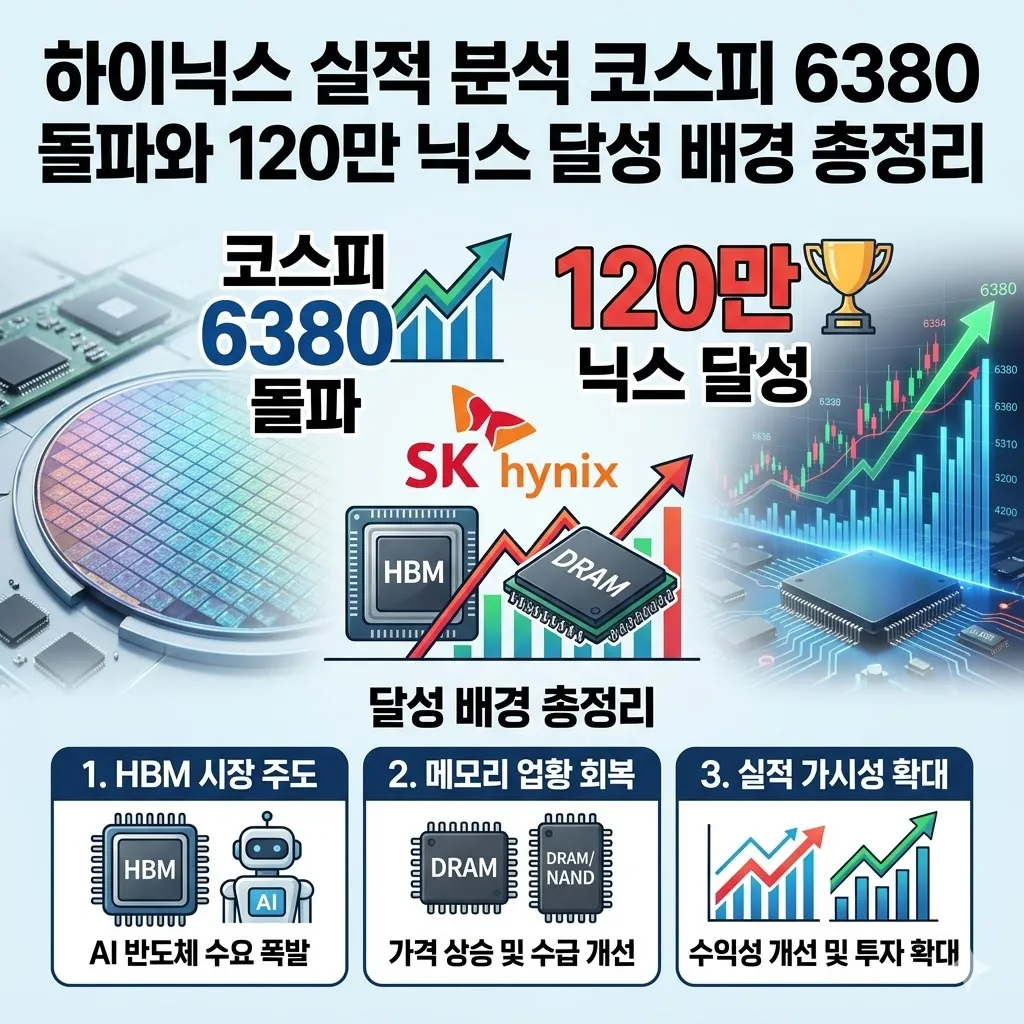 하이닉스 실적 분석 코스피 6380 돌파와 120만 닉스 달성 배경 총정리