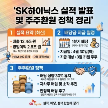 하이닉스 실적발표 배당금 지급일 및 주주환원 정책 정리