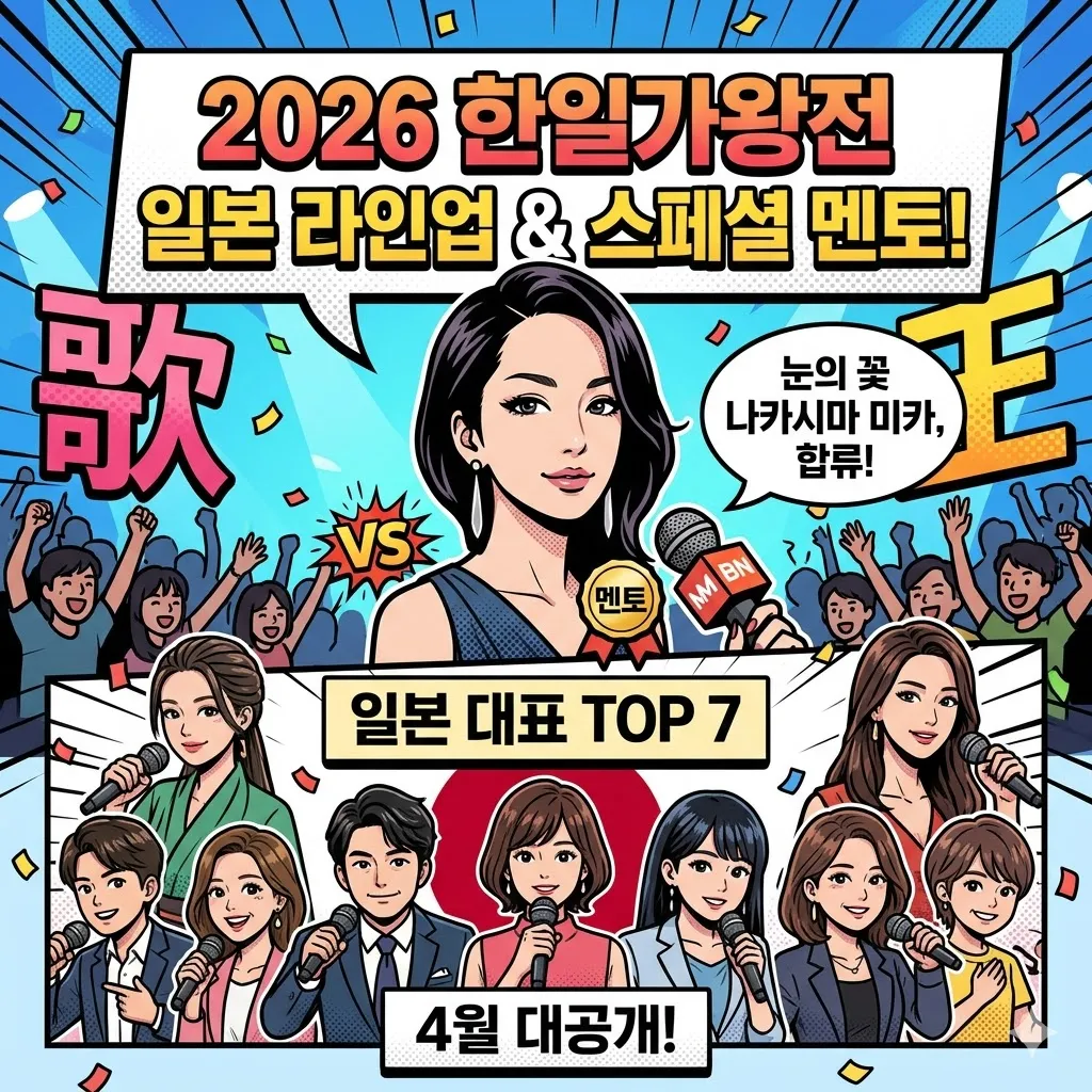 한일 가왕전 일본 가수 라인업과 나카시마 미카 멘토 합류 정보