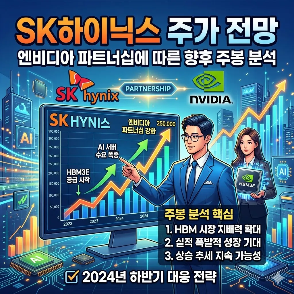 SK하이닉스 주가 전망 엔비디아 파트너십에 따른 향후 주봉 분석