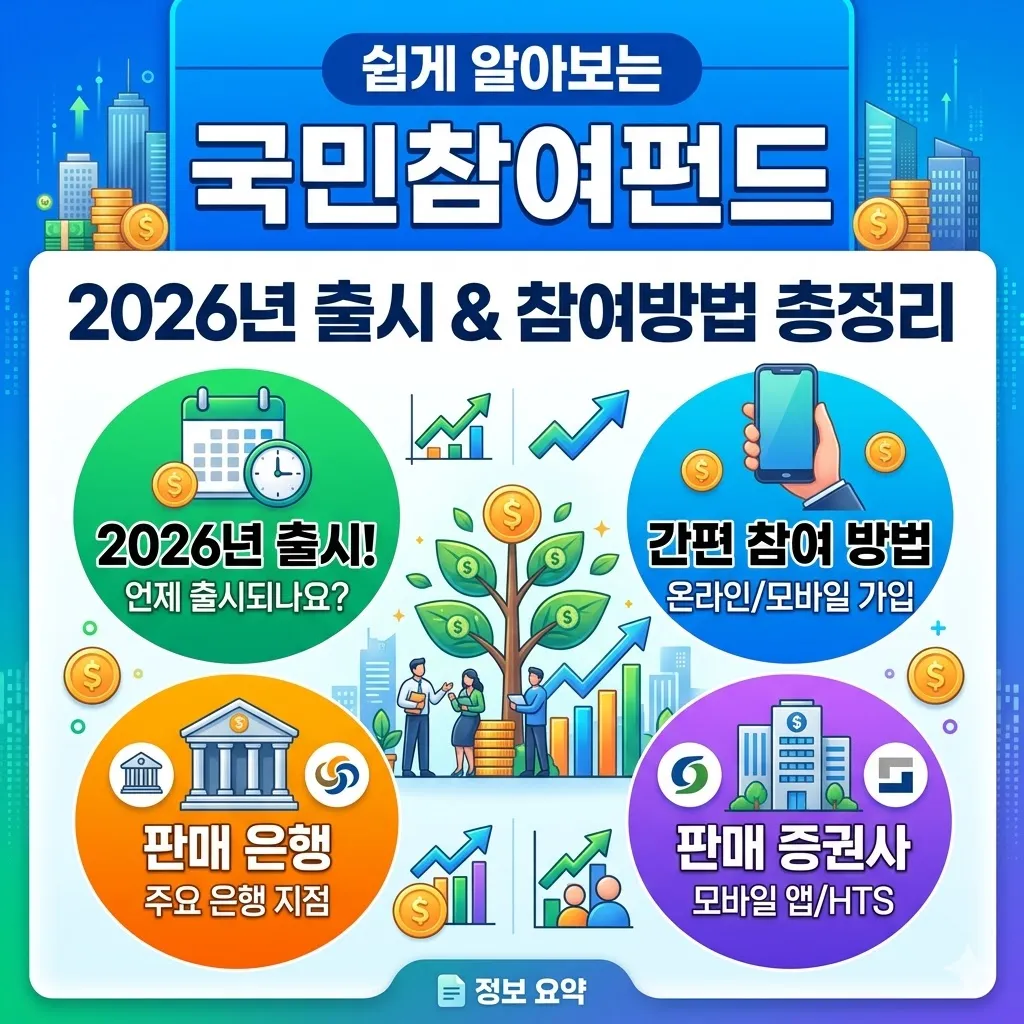 국민참여펀드 참여방법 및 2026년 출시일 판매 은행 증권사 총정리