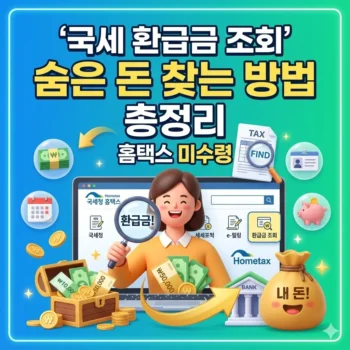 국세 환급금 조회 홈택스 미수령 숨은 돈 찾는 방법 총정리