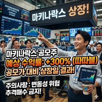 마키나락스 공모주 상장일 공모가 대비 예상 수익률과 주의사항