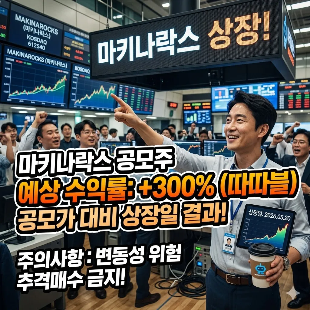 마키나락스 공모주 상장일 공모가 대비 예상 수익률과 주의사항