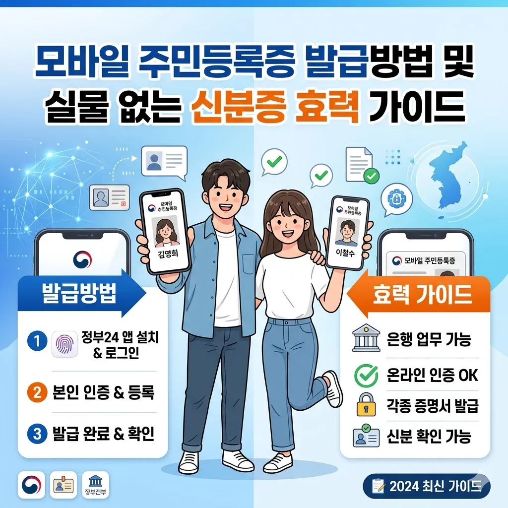 모바일 주민등록증 발급방법 및 실물 없는 신분증 효력 가이드