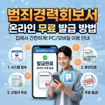 범죄경력회보서 발급시스템 이용 방법 및 온라인 무료 발급 절차 안내