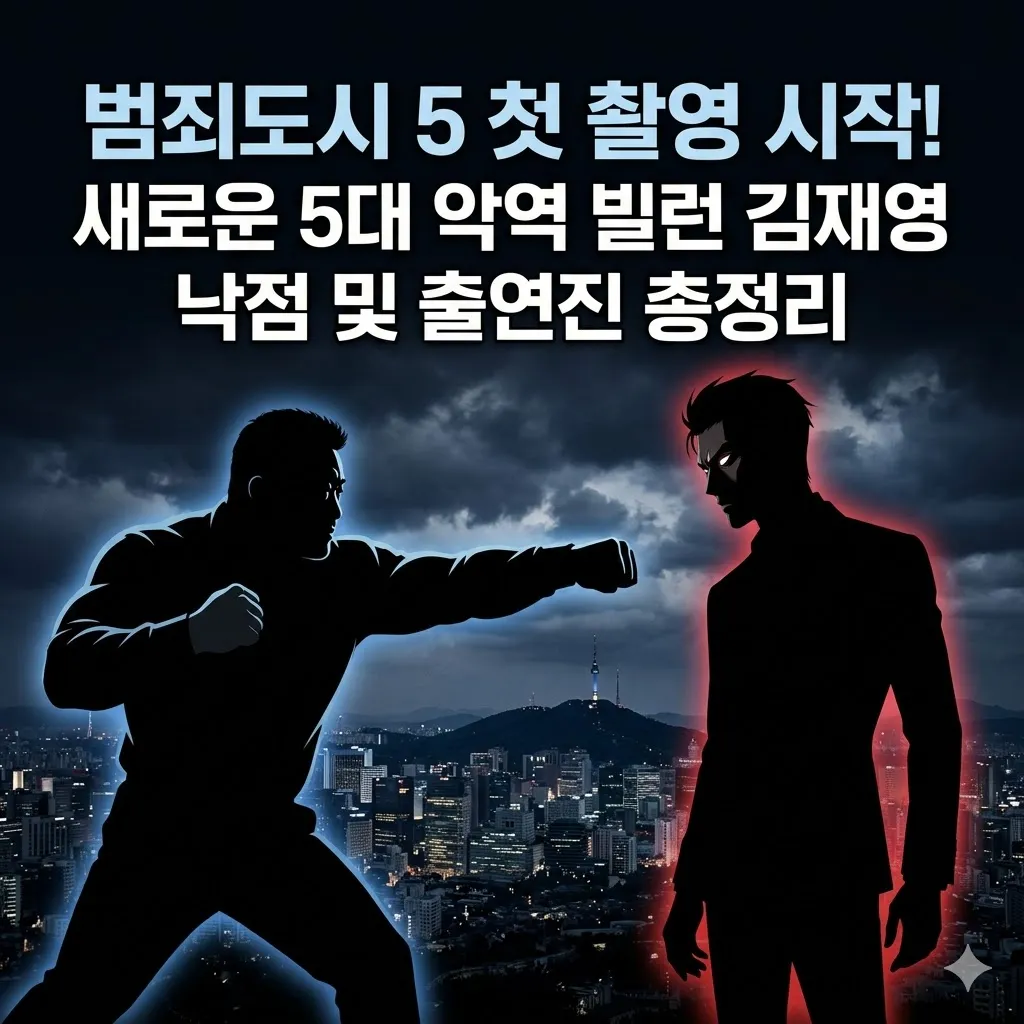범죄도시 5 첫 촬영 시작! 새로운 5대 악역 빌런 김재영 낙점 및 출연진 총정리