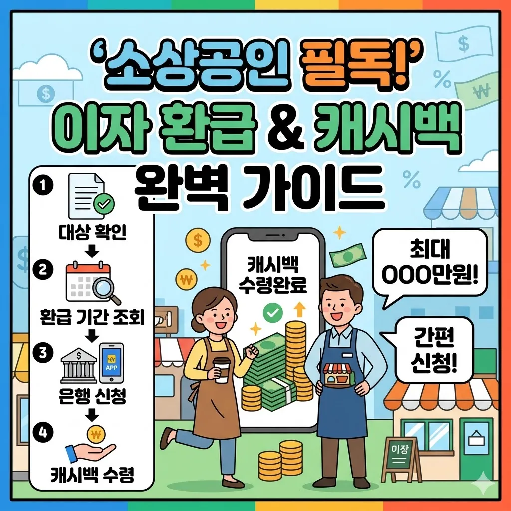 소상공인 이자 환급 기간 확인하고 캐시백 받는 방법 안내