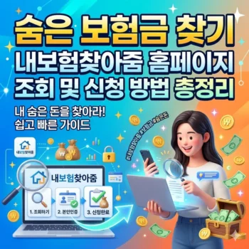 숨은 보험금 찾기 내보험찾아줌 홈페이지 조회 및 신청 방법 총정리
