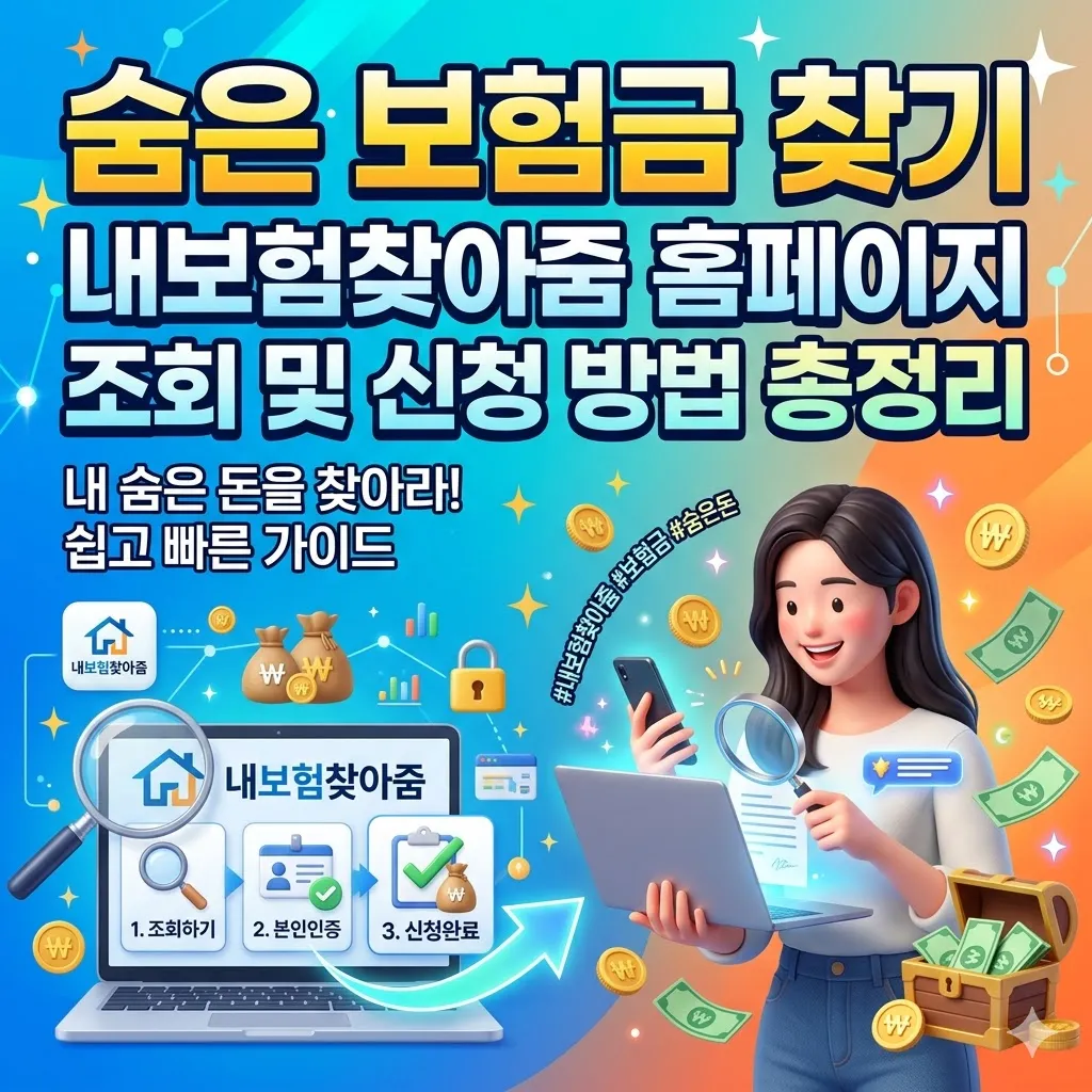 숨은 보험금 찾기 내보험찾아줌 홈페이지 조회 및 신청 방법 총정리