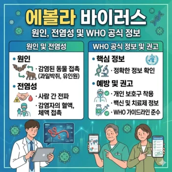 에볼라 바이러스 원인 전염성 및 WHO 공식 정보