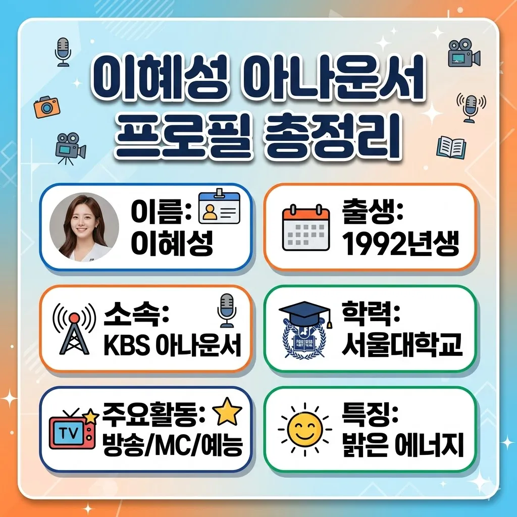 이혜성 아나운서 프로필 총정리