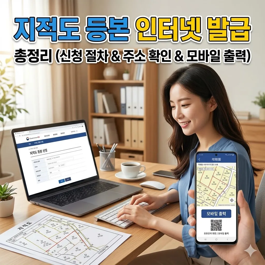 지적도 등본 인터넷발급 신청 절차 주소 확인 및 모바일 출력 총정리