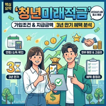 청년미래적금 가입조건 및 지급 금액 3년 만기 혜택 분석 (2026년 6월 출시)