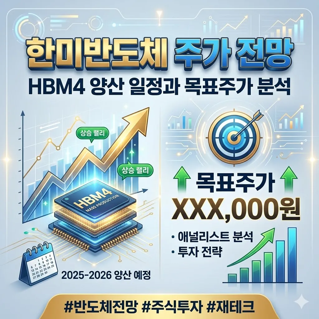 한미반도체 주가 전망 HBM4 양산 일정과 목표주가 분석