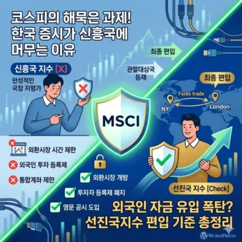 MSCI 선진국지수 편입 기준과 대한민국 증시 관찰대상국 등재 MSCI 선진국지수 조건 총정리