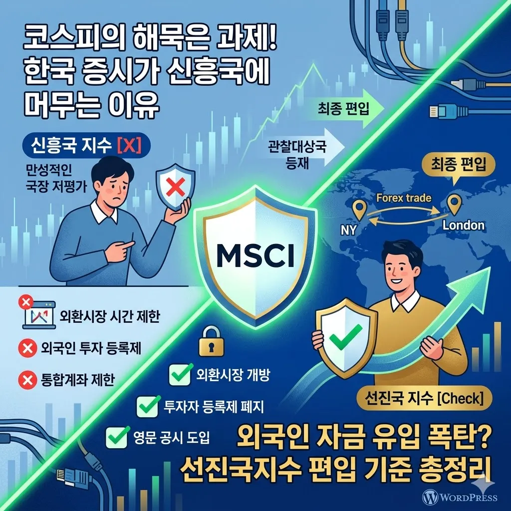 MSCI 선진국지수 편입 기준과 대한민국 증시 관찰대상국 등재 MSCI 선진국지수 조건 총정리