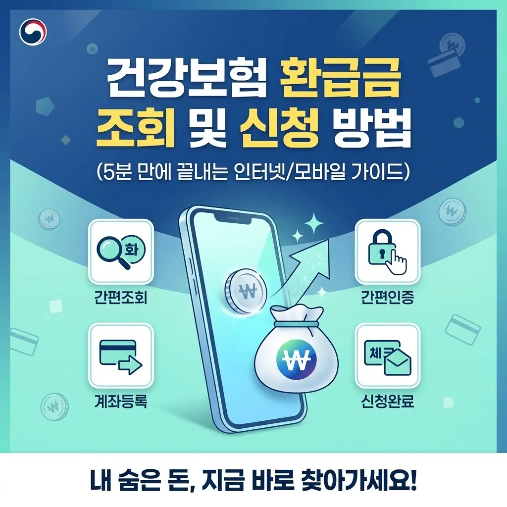 건강보험 환급금 조회 방법 및 인터넷 신청 절차 총정리