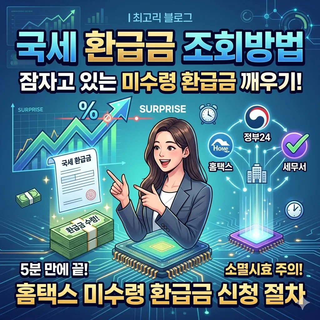 국세 환급금 조회방법 및 홈택스 미수령 국세 환급금 신청 방법