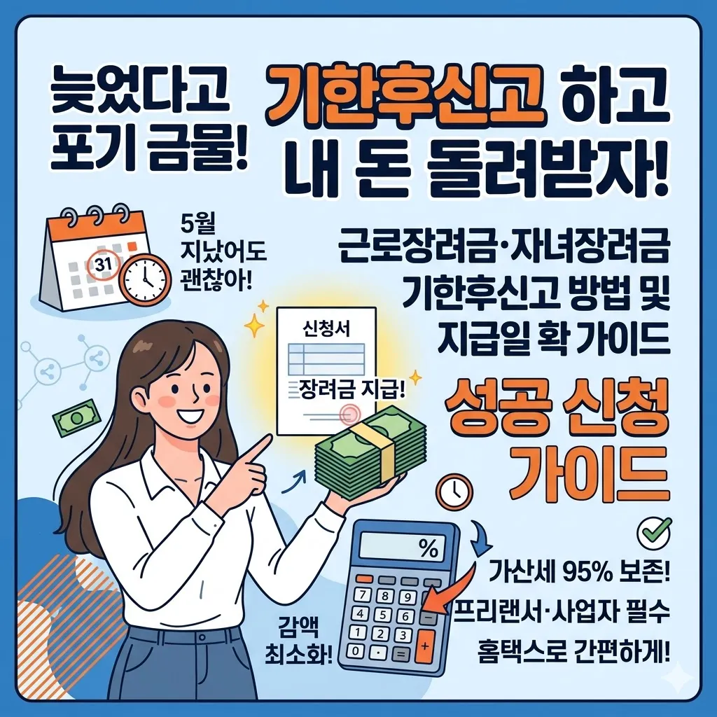 근로장려금·자녀장려금 기한후신고 방법 및 근로장려금·자녀장려금 지급일 확인 방법