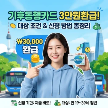 기후동행카드 3만원환급 신청 방법 및 대상자 조건 총정리