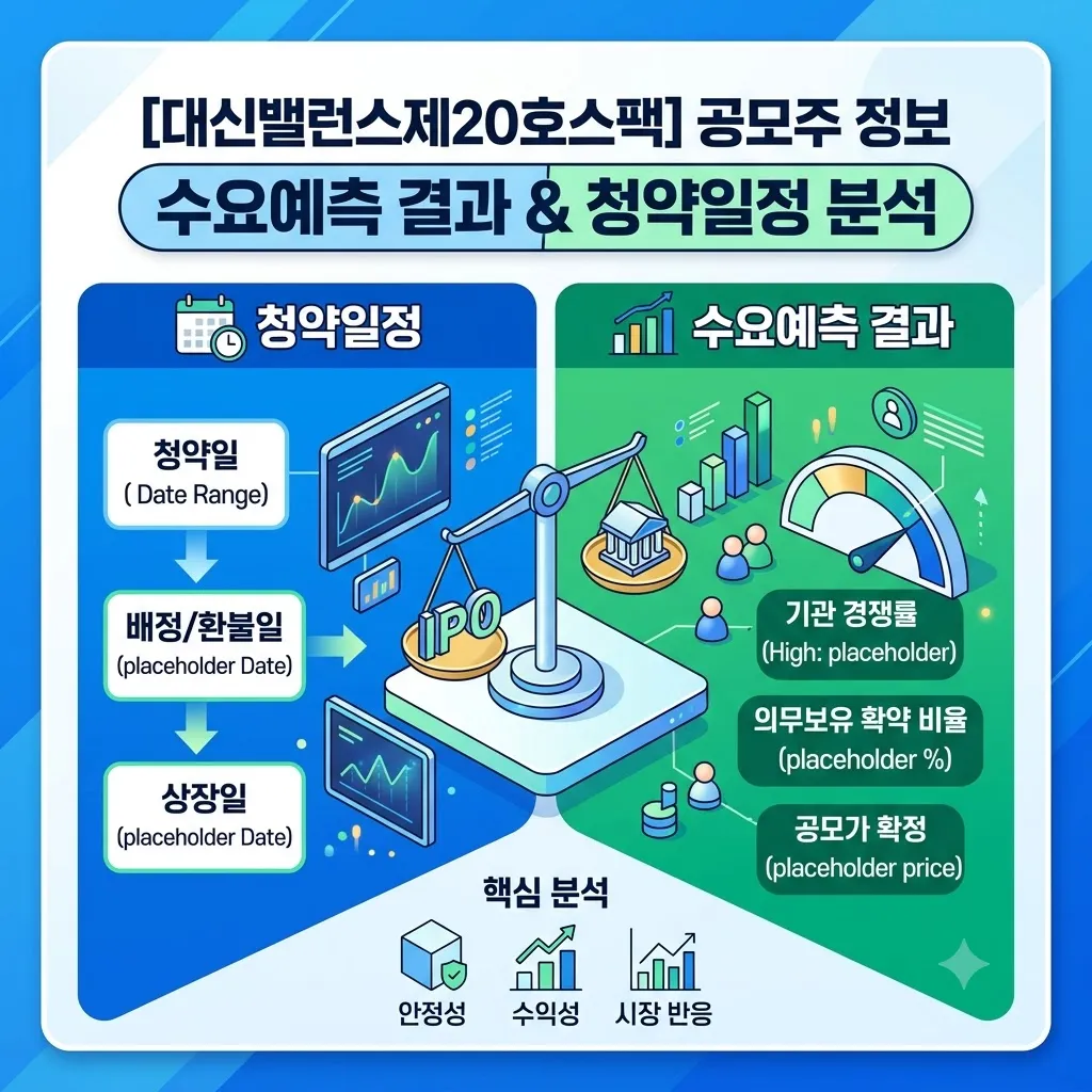 대신밸런스제20호스팩 공모주 청약일정 및 대신밸런스제20호스팩 수요예측 결과