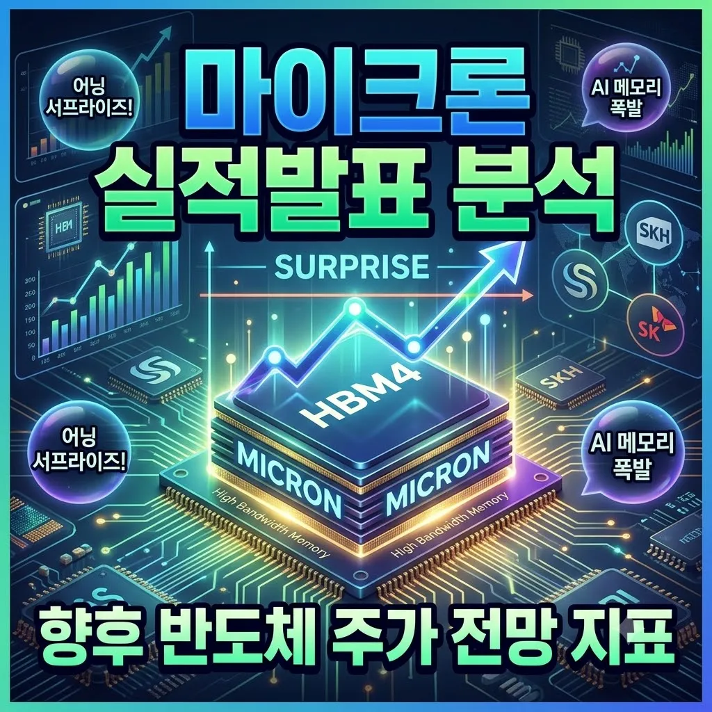 마이크론 실적발표 분석 결과와 향후 반도체 주가 전망 지표