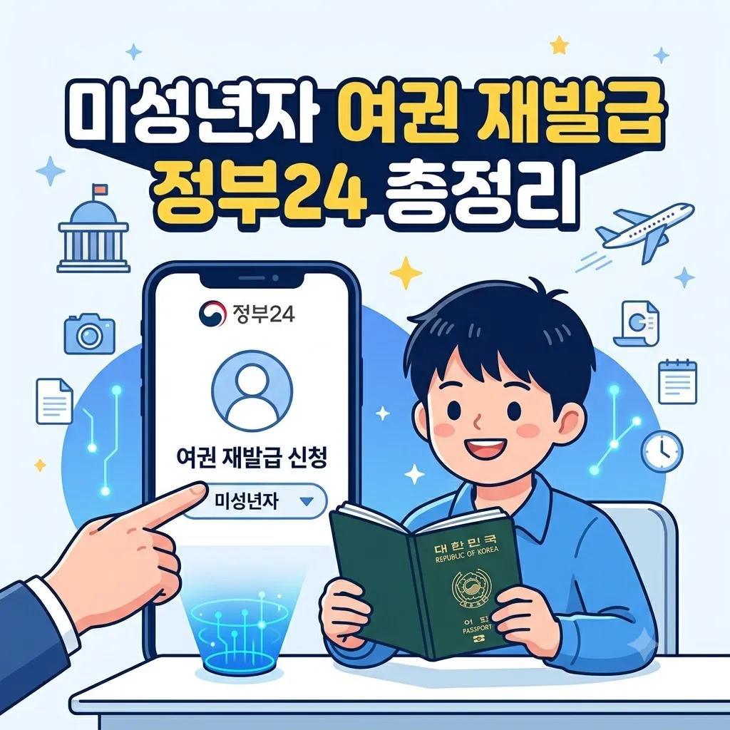 미성년자 여권 재발급 온라인 신청 방법 및 정부24 준비물 총정리