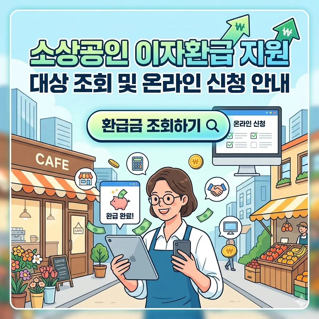 소상공인 이자환급 지원 대상 조회 및 온라인 신청 방법 안내