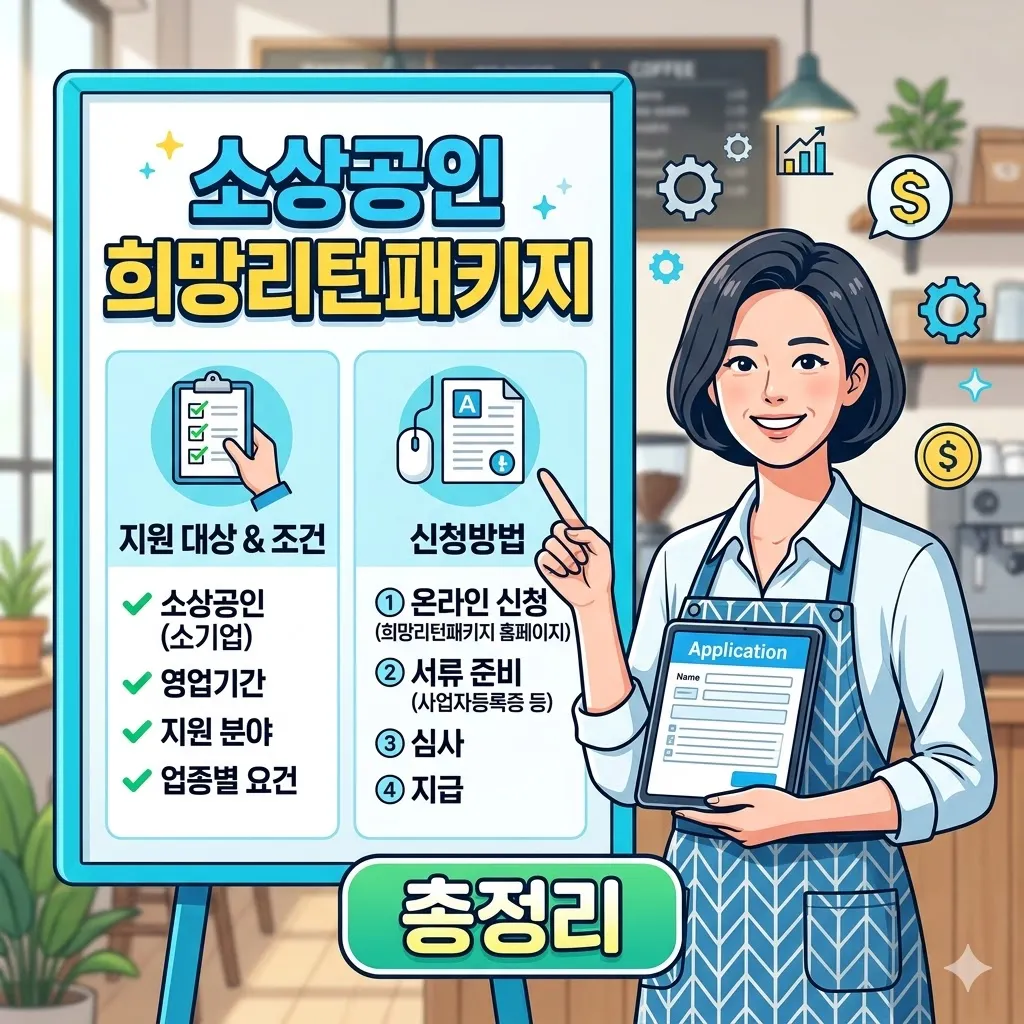 소상공인 희망리턴패키지 신청방법 및 소상공인 희망리턴패키지 지원 대상 조건 총정리